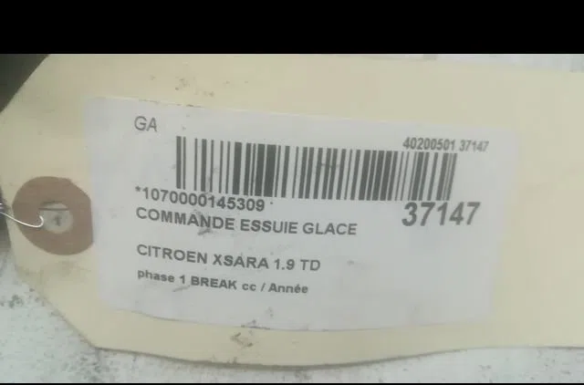 Commande essuie glace Citroen XSARA Break (N2) 1.9 td (1997-2000) occasion