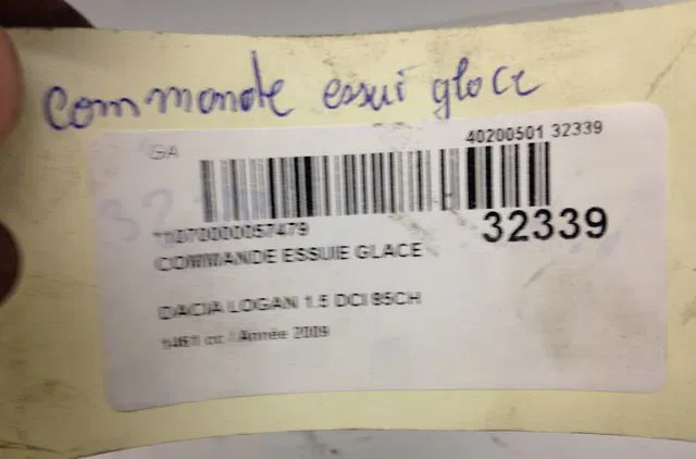 Commande essuie glace DACIA LOGAN I 2009 occasion