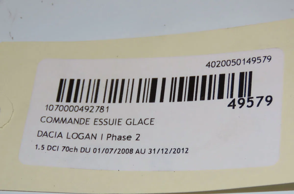 Commande essuie glace Dacia LOGAN (LS_) 1.5 dci (ls0k) (2006-2012) occasion