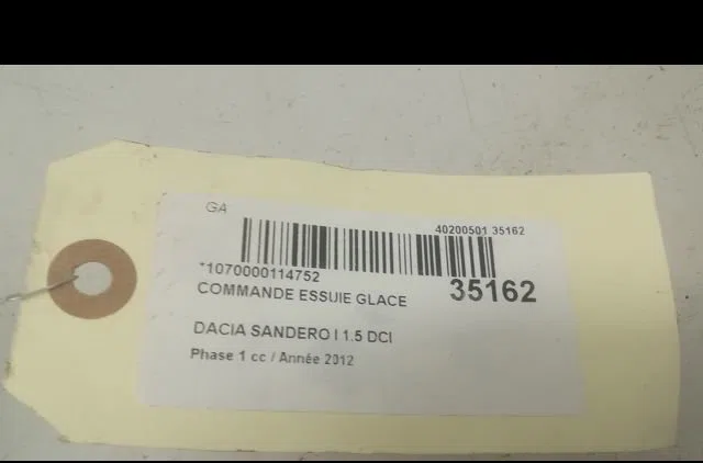Commande essuie glace Dacia SANDERO 1.5 dci (2010) 5 portes occasion