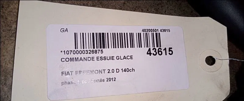 Commande essuie glace Fiat FREEMONT (345_) 2.0 jtd (2011) occasion