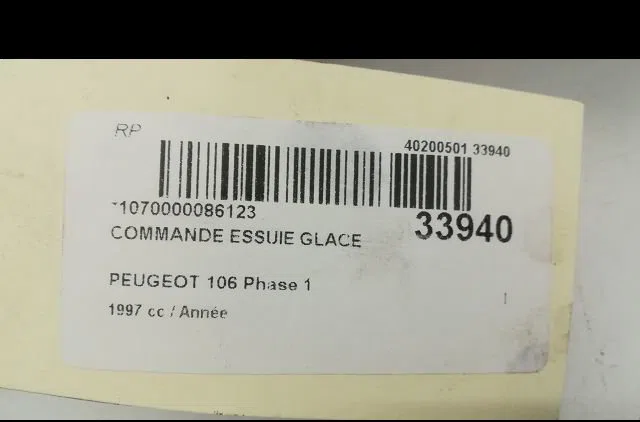 Commande essuie glace Peugeot 106 I (1A, 1C) 1.1 (1991-1996) occasion