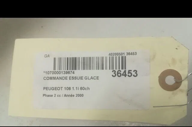 Commande essuie glace Peugeot 106 II (1A_, 1C_) 1.1 i (1996-2004) occasion