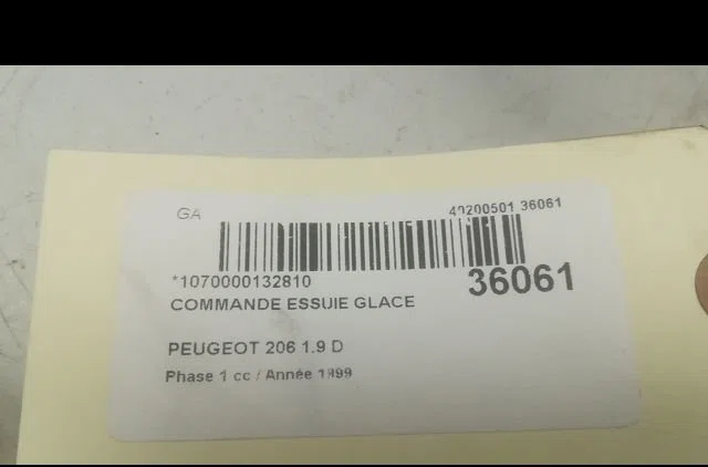 Commande essuie glace Peugeot 206 3-5 portes (2A-C) 1.9 d (1998-2001) 5 portes occasion
