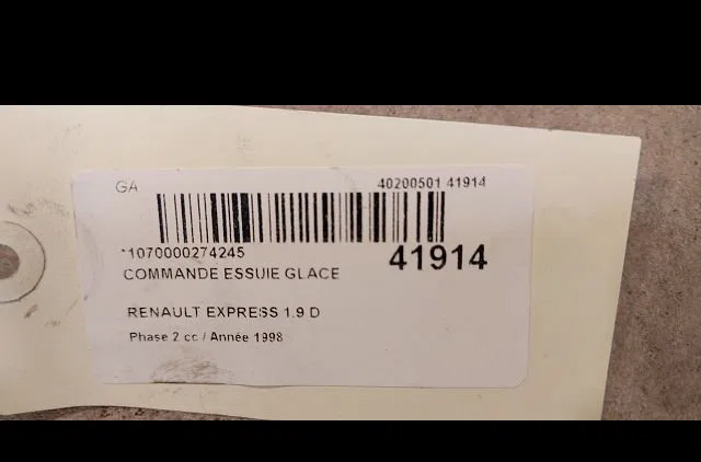 Commande essuie glace Renault EXPRESS Camionnette-Monospace (F40_, G40_) 1.9 d (f40r) (1994-1998) occasion