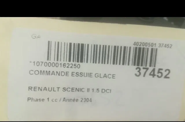 Commande essuie glace Renault SCÉNIC II (JM0-1_) 1.5 dci (jm0f) (2003-2006) 5 portes occasion