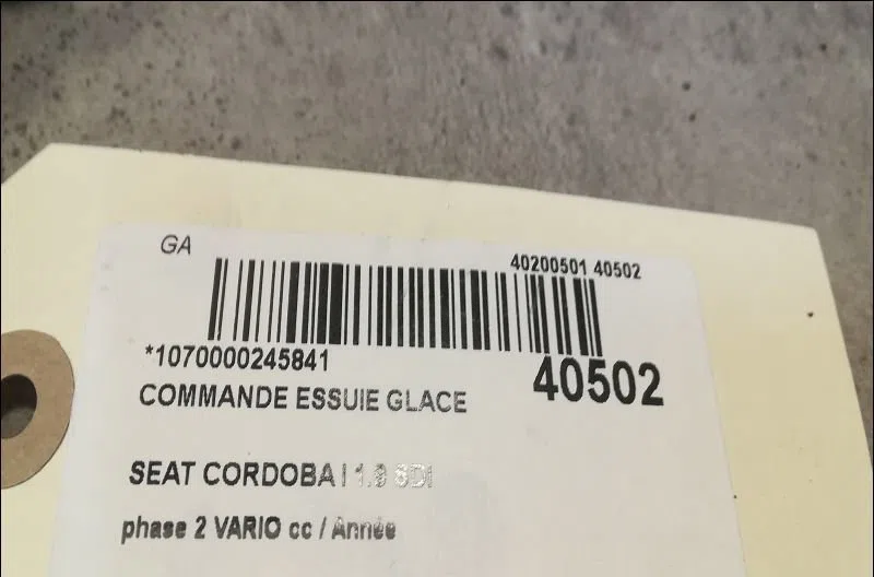 Commande essuie glace Seat CORDOBA Vario (6K5) 1.9 sdi (1999-2002) occasion