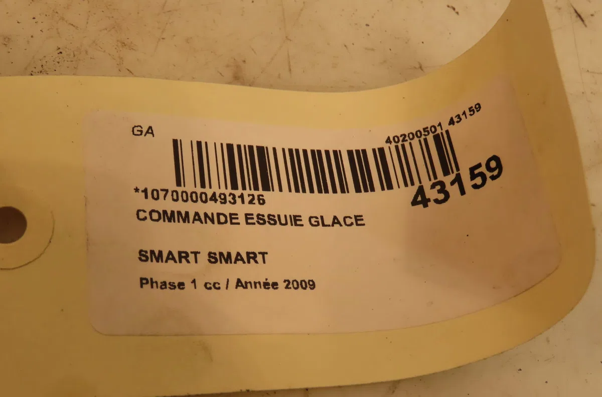 Commande essuie glace Smart FORTWO Coupé (451) 0.8 cdi (451.300) (2007) occasion