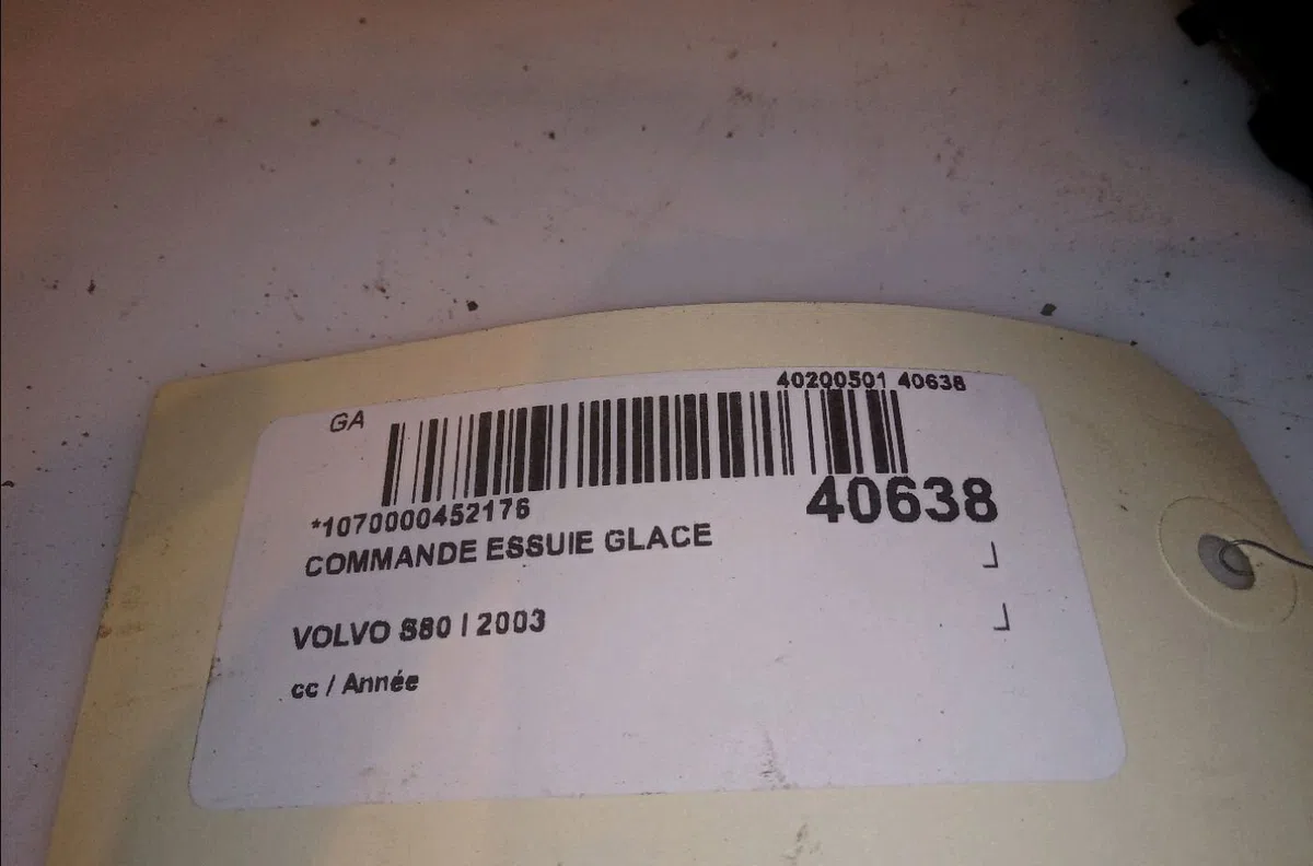 Commande essuie glace Volvo S80 I (184) D5 (2001-2006) occasion