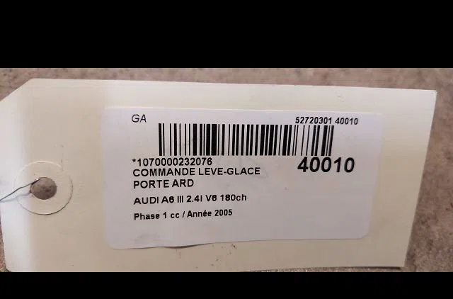 Commande leve-glace porte arrière droite Audi A6 C6 (4F2) 2.4 (2004-2008) occasion