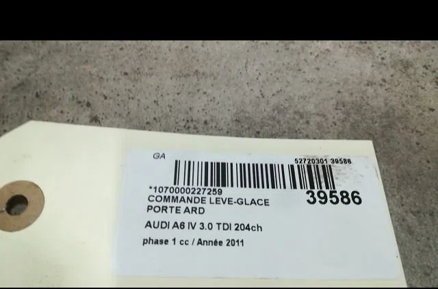 Commande leve-glace porte arrière droite Audi A6 C7 Avant (4G5, 4GD) 3.0 tdi (2011-2018) occasion