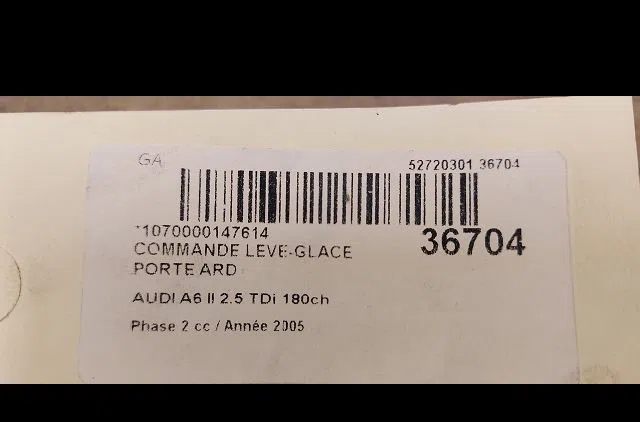 Commande leve-glace porte arrière droite Audi ALLROAD C5 (4BH) 2.5 tdi quattro (2000-2005) occasion