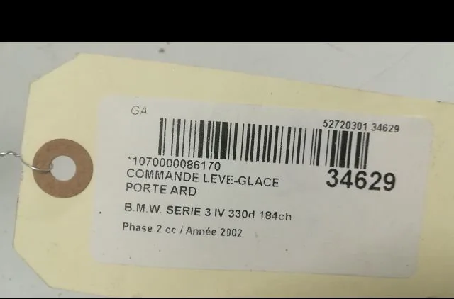 Commande leve-glace porte arrière droite Bmw 3 (E46) 330 d (1999-2005) occasion
