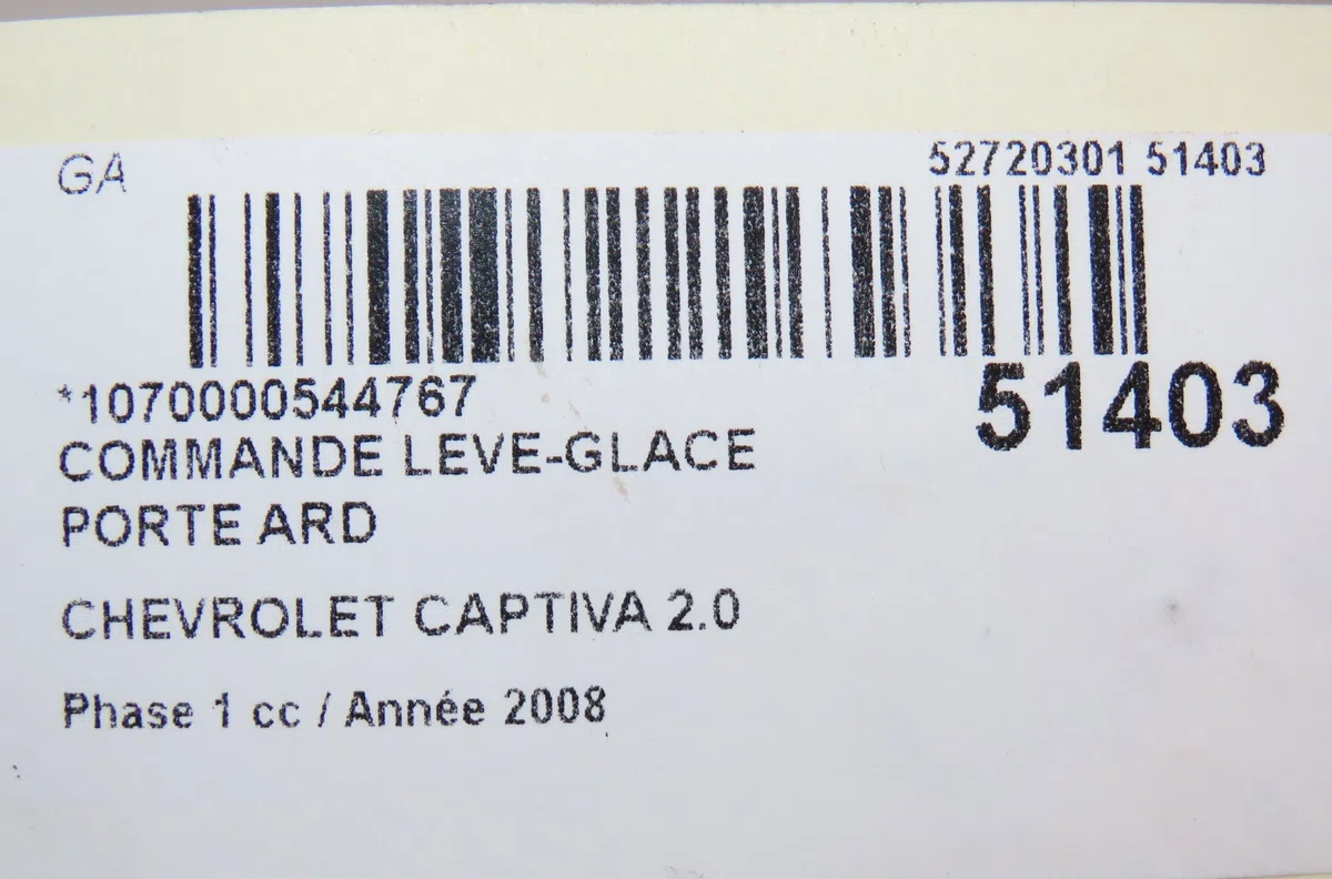Commande leve-glace porte arrière droite Chevrolet CAPTIVA (C100, C140) 2.0 d 4wd (2006-2009) occasion