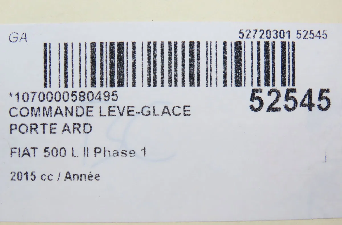 Commande leve-glace porte arrière droite Fiat 500L (351_, 352_) 1.3 d multijet (199lxy1a, 199lxy11) (2012) occasion