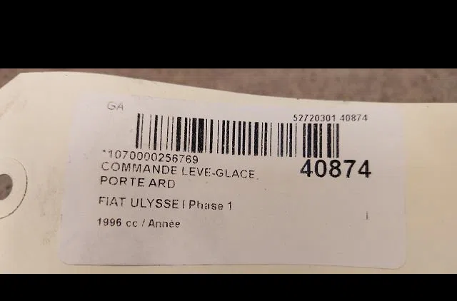 Commande leve-glace porte arrière droite Fiat ULYSSE (220_) 2.0 (220.ac5) (1994-2002) occasion