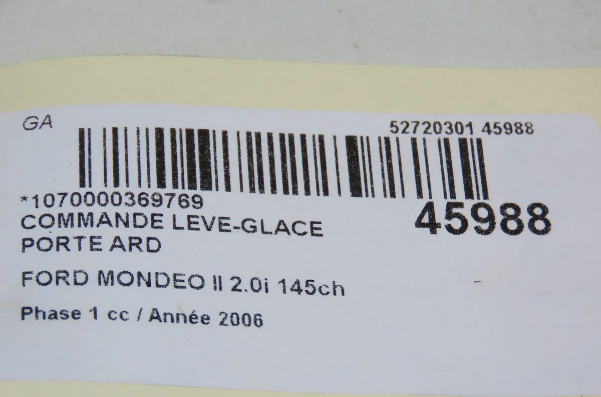 Commande leve-glace porte arrière droite Ford MONDEO III A trois volumes (B4Y) 2.0 16v (2000-2007) occasion