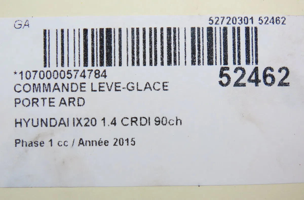 Commande leve-glace porte arrière droite Hyundai Ix20 (JC) 1.4 (2010-2019) occasion