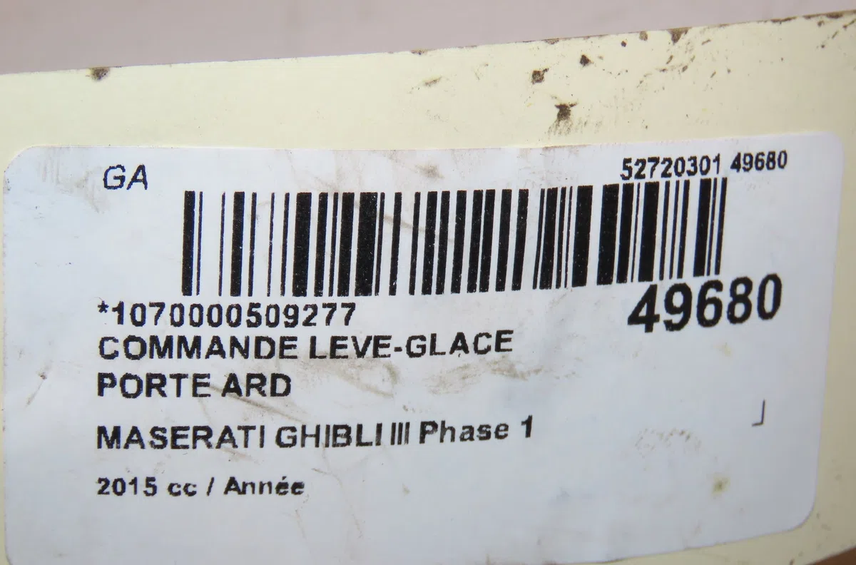 Commande leve-glace porte arrière droite Maserati GHIBLI III (M157) 3.0 d (2013) 4 portes occasion
