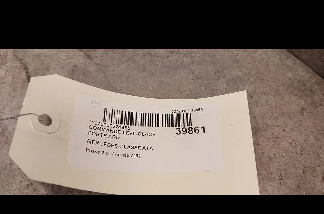 Commande leve-glace porte arrière droite Mercedes-benz CLASSE A (W168) A 170 cdi (168.009, 168.109) (2001-2004) occasion