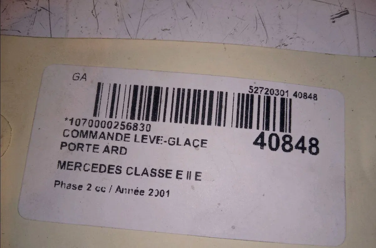 Commande leve-glace porte arrière droite Mercedes-benz CLASSE E (W210) E 220 cdi (210.006) (1998-1999) occasion