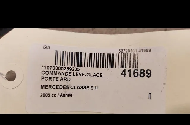 Commande leve-glace porte arrière droite Mercedes-benz CLASSE E (W211) E 280 cdi (211.020) (2005-2008) occasion