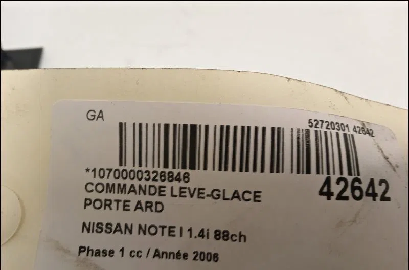 Commande leve-glace porte arrière droite Nissan NOTE (E11, NE11) 1.6 (2006-2012) occasion