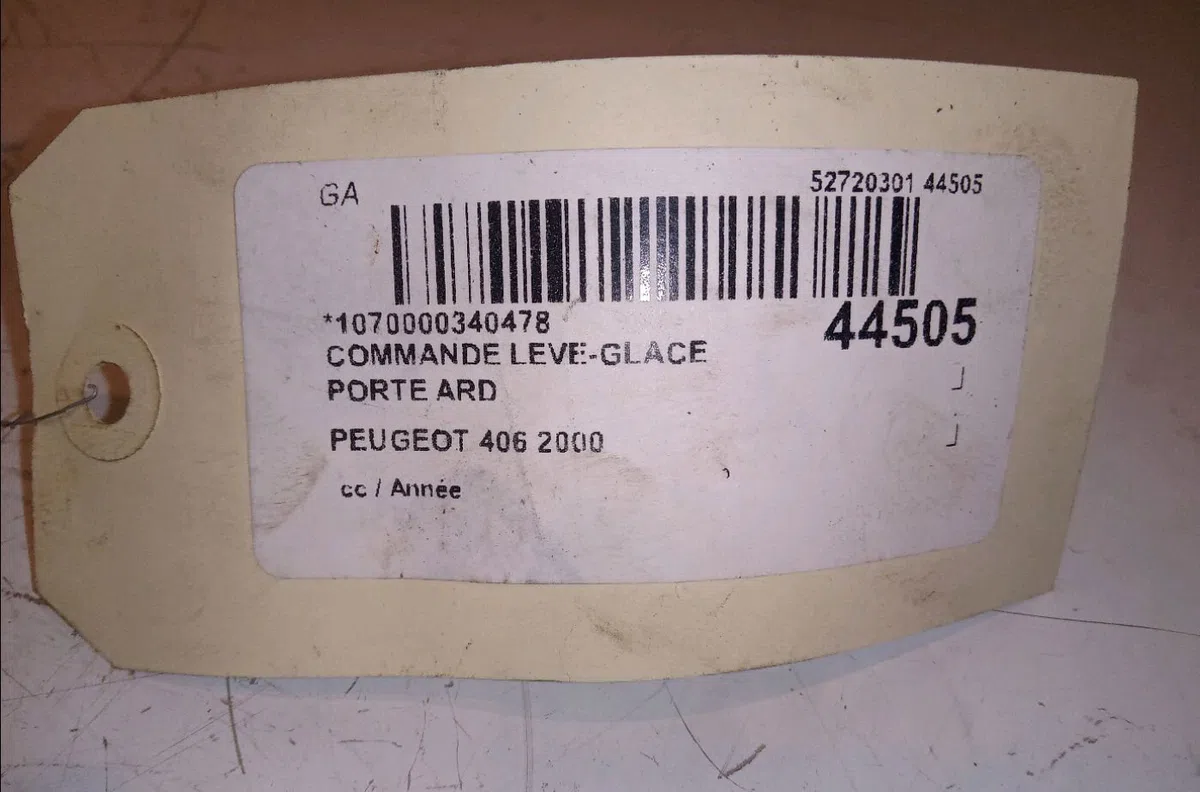 Commande leve-glace porte arrière droite PEUGEOT 406 2000 occasion