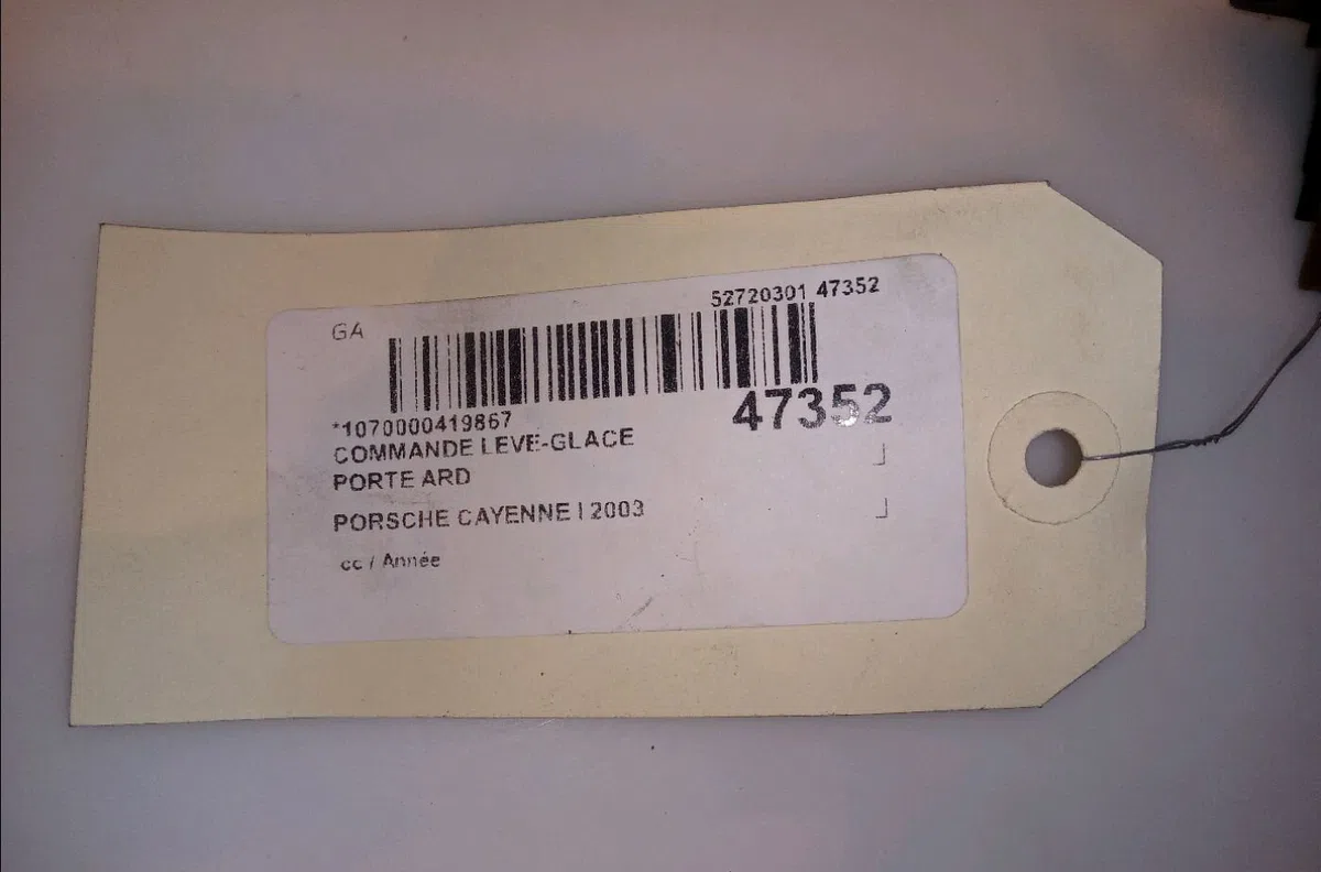 Commande leve-glace porte arrière droite PORSCHE CAYENNE I 2003 occasion