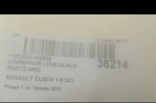 Commande leve-glace porte arrière droite Renault CLIO IV Grandtour (KH_) 1.5 dci 90 (khn3, khn4) (2012) 5 portes occasio