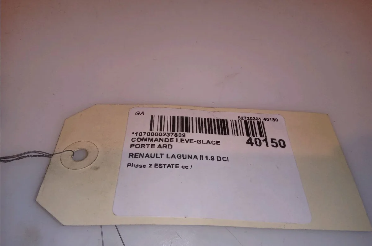 Commande leve-glace porte arrière droite Renault LAGUNA II Grandtour (KG0-1_) 1.9 dci (kg1v) (2005-2007) occasion