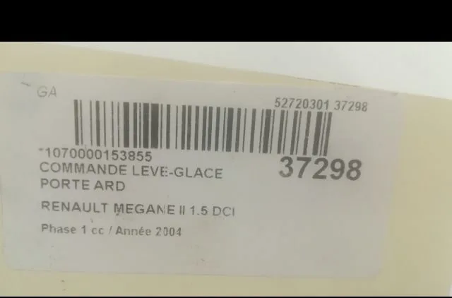 Commande leve-glace porte arrière droite Renault MEGANE II (BM0-1_, CM0-1_) 1.5 dci (bm02, bm13, bm2a, cm02, cm13) (2003