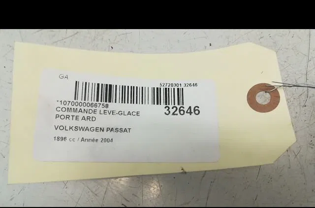 Commande leve-glace porte arrière droite Volkswagen PASSAT B5.5 Variant (3B6) 1.9 tdi (2000-2005) occasion