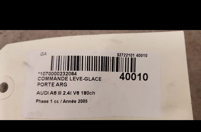 Commande leve-glace porte arrière gauche Audi A6 C6 (4F2) 2.4 (2004-2008) occasion