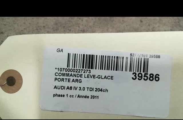 Commande leve-glace porte arrière gauche Audi A6 C7 Avant (4G5, 4GD) 3.0 tdi (2011-2018) occasion