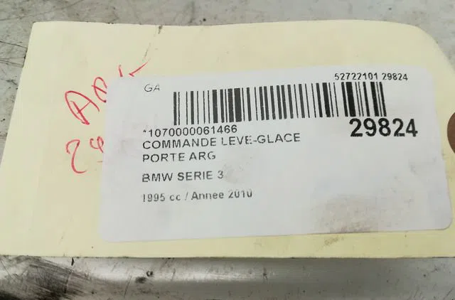 Commande leve-glace porte arrière gauche B.M.W. SERIE 3 V 2010 occasion