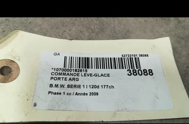 Commande leve-glace porte arrière gauche Bmw 1 (E87) 120 d (2004-2011) occasion