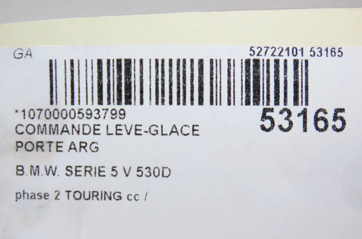 Commande leve-glace porte arrière gauche Bmw 5 (E60) 530 d (2002-2005) occasion