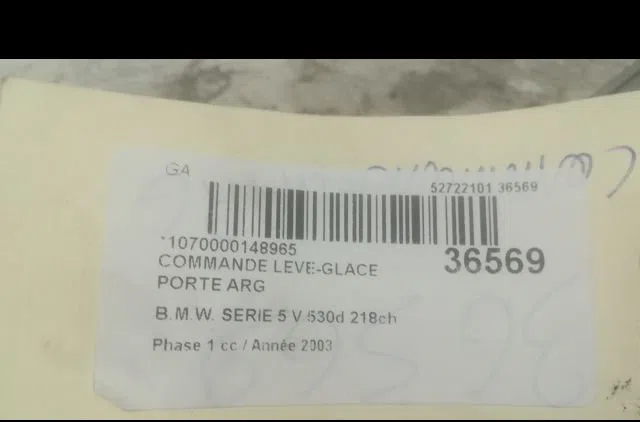 Commande leve-glace porte arrière gauche Bmw 5 (E60) 530 d (2002-2005) occasion