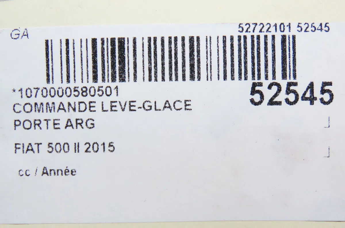 Commande leve-glace porte arrière gauche Fiat 500L (351_, 352_) 1.3 d multijet (199lxy1a, 199lxy11) (2012) occasion