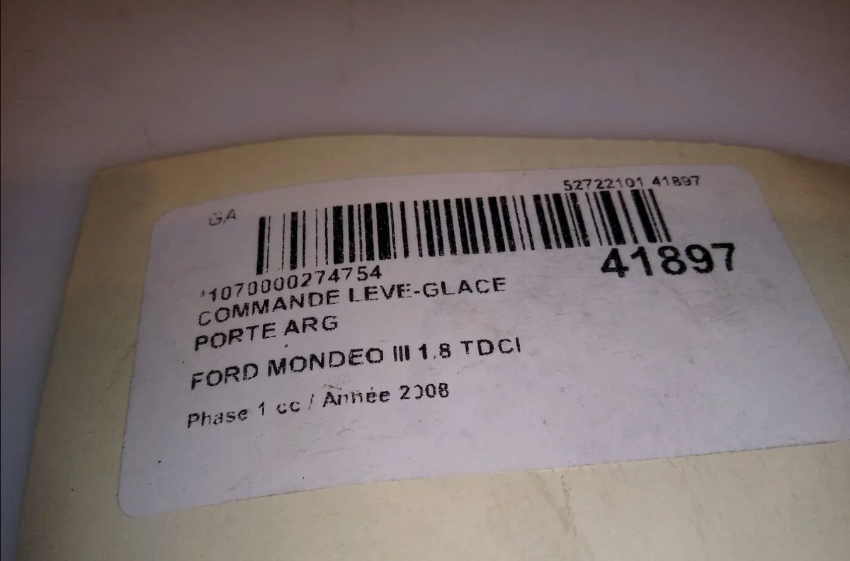 Commande leve-glace porte arrière gauche Ford MONDEO IV (BA7) 1.8 tdci (2007-2015) occasion