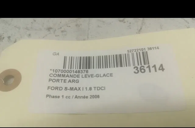Commande leve-glace porte arrière gauche Ford S-MAX (WA6) 1.8 tdci (2006-2014) occasion