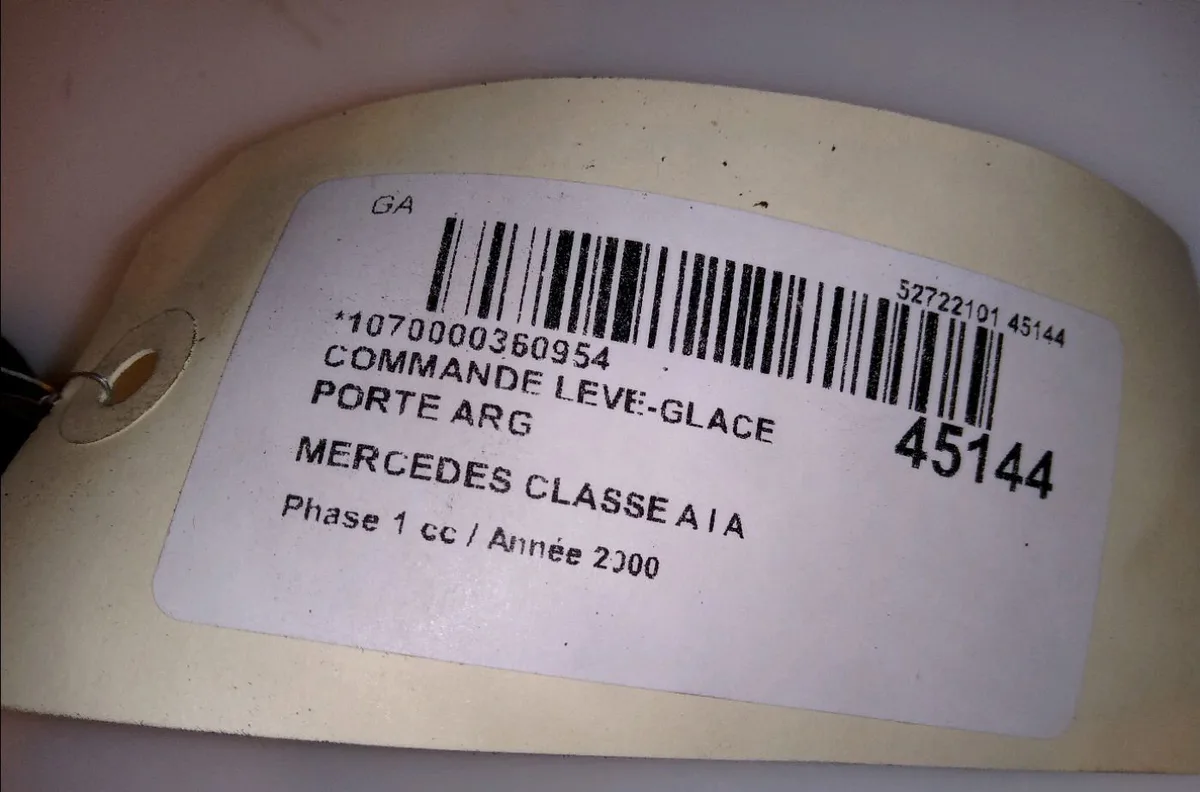 Commande leve-glace porte arrière gauche Mercedes-benz CLASSE A (W168) A 170 cdi (168.008) (1998-2001) occasion