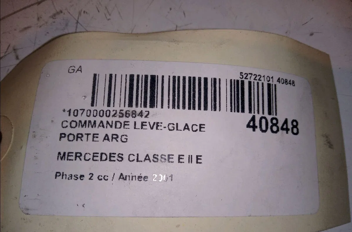 Commande leve-glace porte arrière gauche Mercedes-benz CLASSE E (W210) E 220 cdi (210.006) (1998-1999) occasion