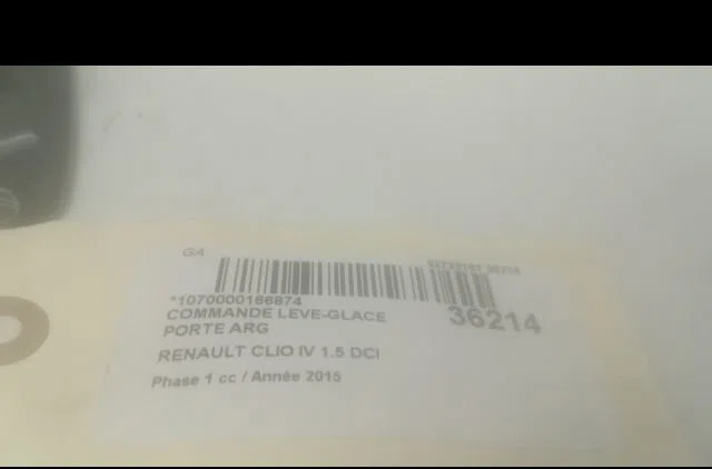 Commande leve-glace porte arrière gauche Renault CLIO IV Grandtour (KH_) 1.5 dci 90 (khn3, khn4) (2012) 5 portes occasio