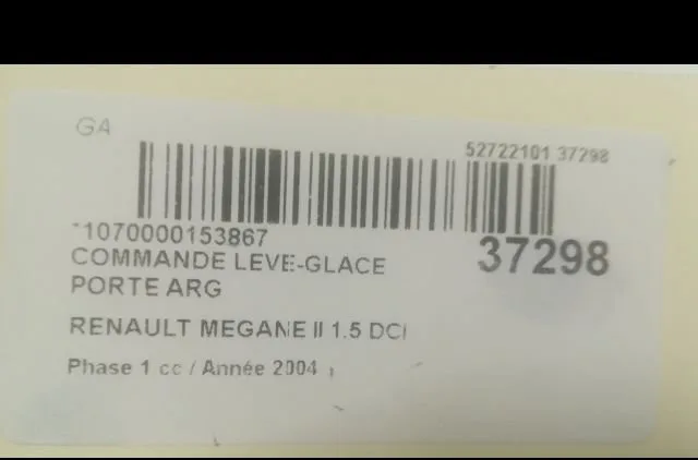Commande leve-glace porte arrière gauche Renault MEGANE II (BM0-1_, CM0-1_) 1.5 dci (bm02, bm13, bm2a, cm02, cm13) (2003