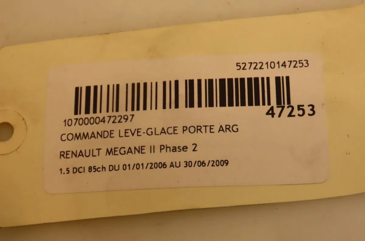 Commande leve-glace porte arrière gauche Renault MEGANE II (BM0-1_, CM0-1_) 1.5 dci (bm1f, cm1f) (2005-2008) occasion