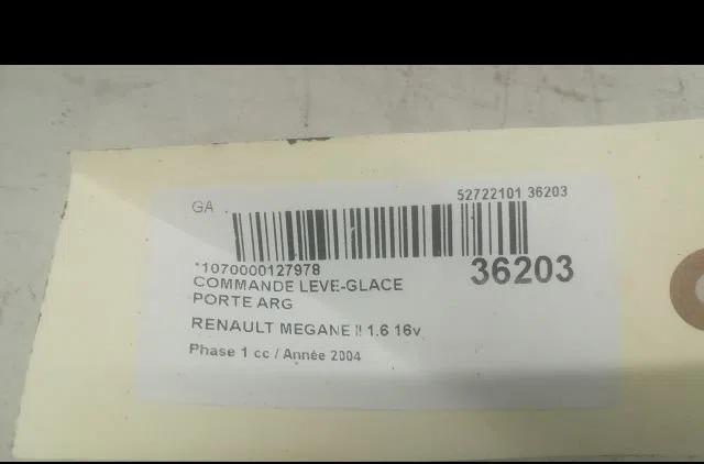 Commande leve-glace porte arrière gauche Renault MEGANE II (BM0-1_, CM0-1_) 1.6 16v (bm0c, cm0c) (2002-2008) occasion