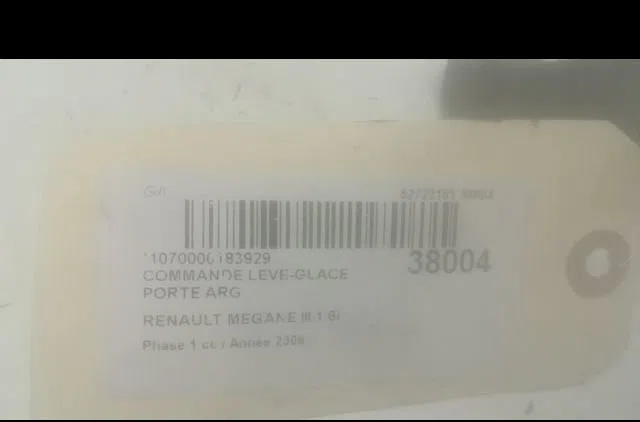 Commande leve-glace porte arrière gauche Renault MEGANE III 3-5 portes (BZ0-1_, B3_) 1.6 16v hi-flex (bz03) (2008-2015) 