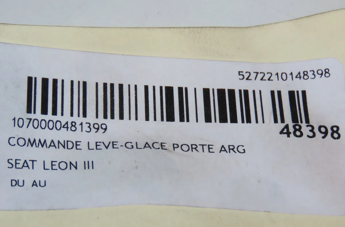 Commande leve-glace porte arrière gauche Seat LEON (KL1) 1.5 etsi (2019) occasion
